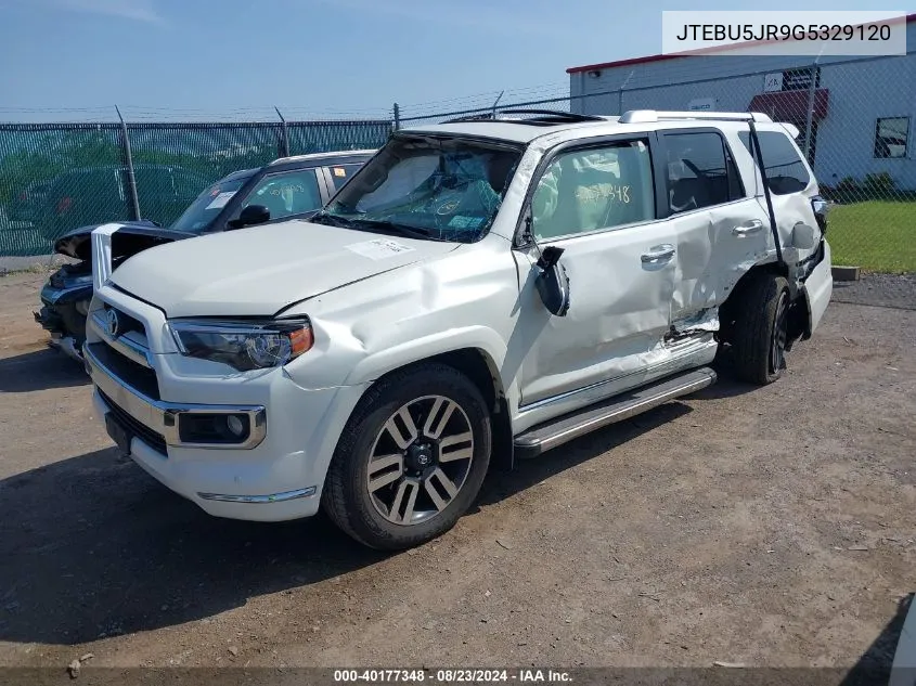 2016 Toyota 4Runner Limited VIN: JTEBU5JR9G5329120 Lot: 40177348