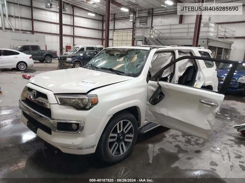 2016 Toyota 4Runner Limited VIN: JTEBU5JR4G5285690 Lot: 40187920