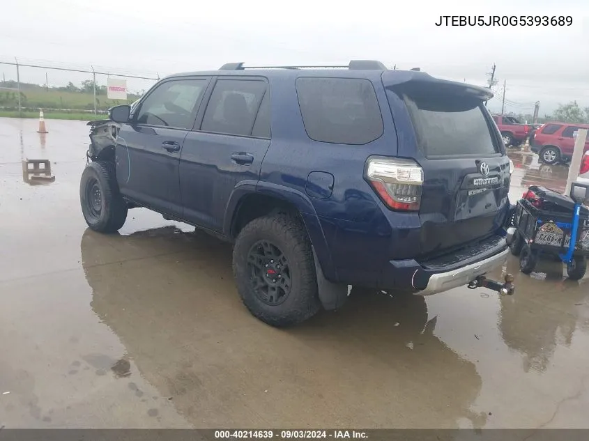 JTEBU5JR0G5393689 2016 Toyota 4Runner Trail Premium