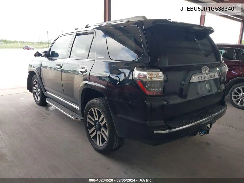 JTEBU5JR1G5383401 2016 Toyota 4Runner Sr5 Prem/Ltdl/Trail/Trd