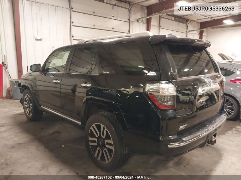 2016 Toyota 4Runner Sr5 VIN: JTEBU5JR0G5336263 Lot: 40680503