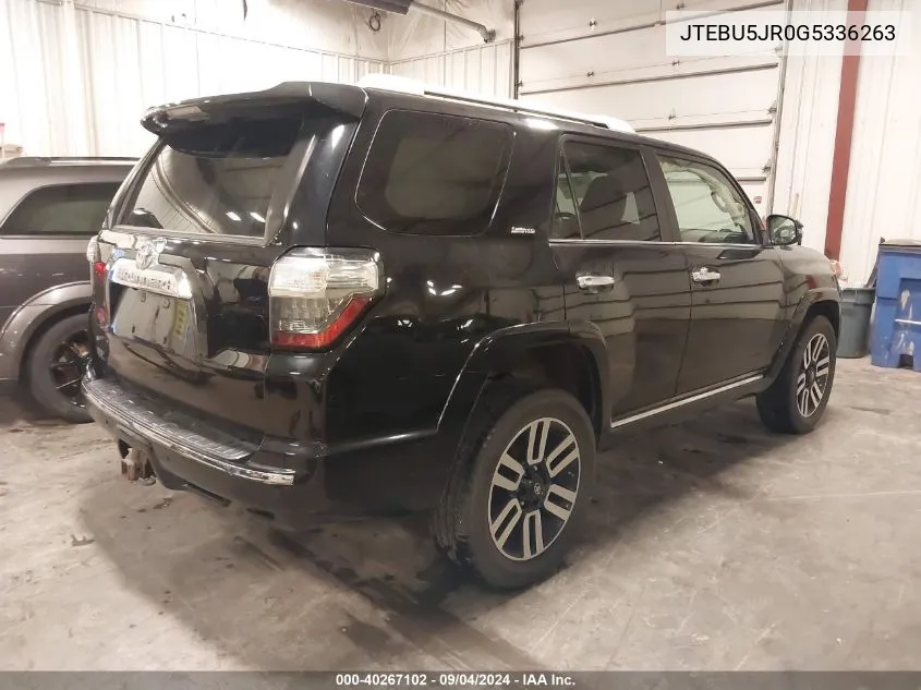 JTEBU5JR0G5336263 2016 Toyota 4Runner Sr5