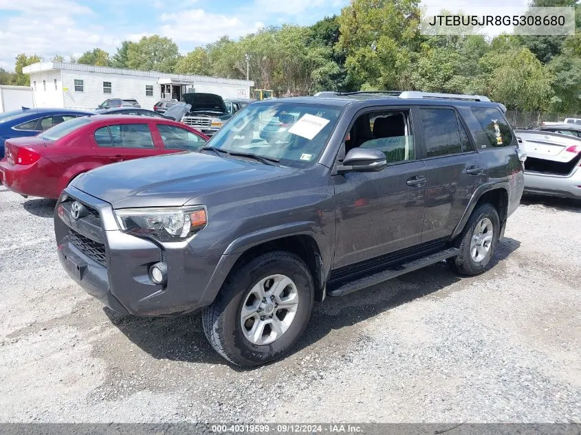 2016 Toyota 4Runner Sr5 Premium VIN: JTEBU5JR8G5308680 Lot: 40319599