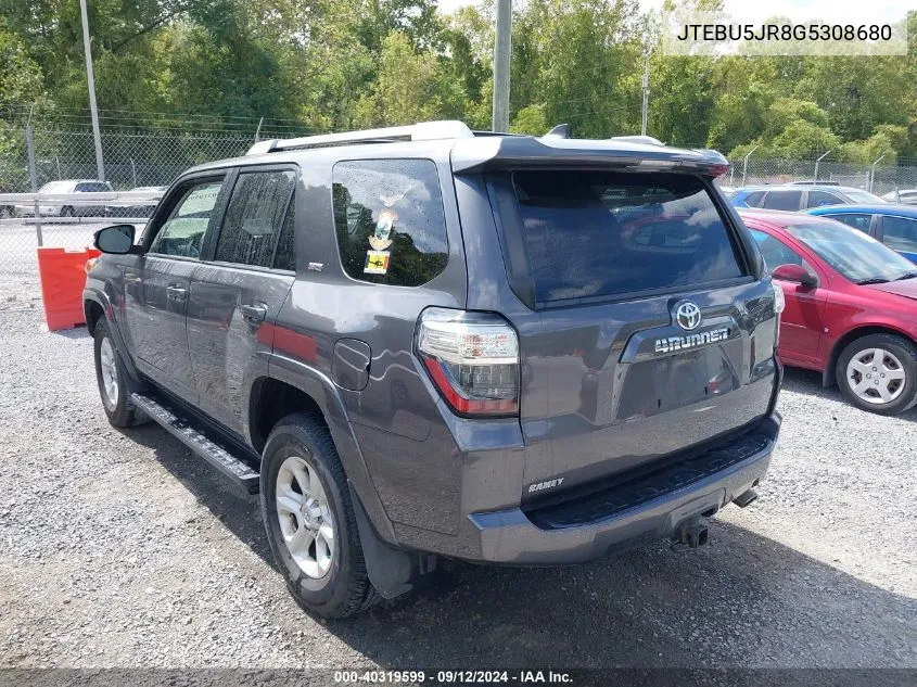 JTEBU5JR8G5308680 2016 Toyota 4Runner Sr5 Premium