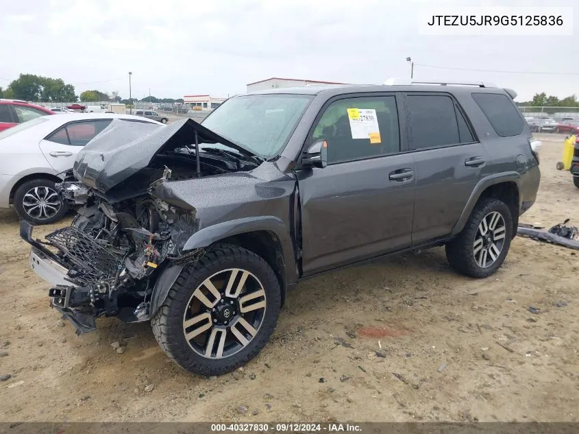 2016 Toyota 4Runner Sr5/Limited/Sr5 Premium VIN: JTEZU5JR9G5125836 Lot: 40327830