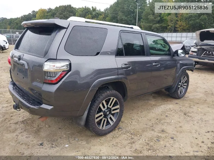 JTEZU5JR9G5125836 2016 Toyota 4Runner Sr5/Limited/Sr5 Premium