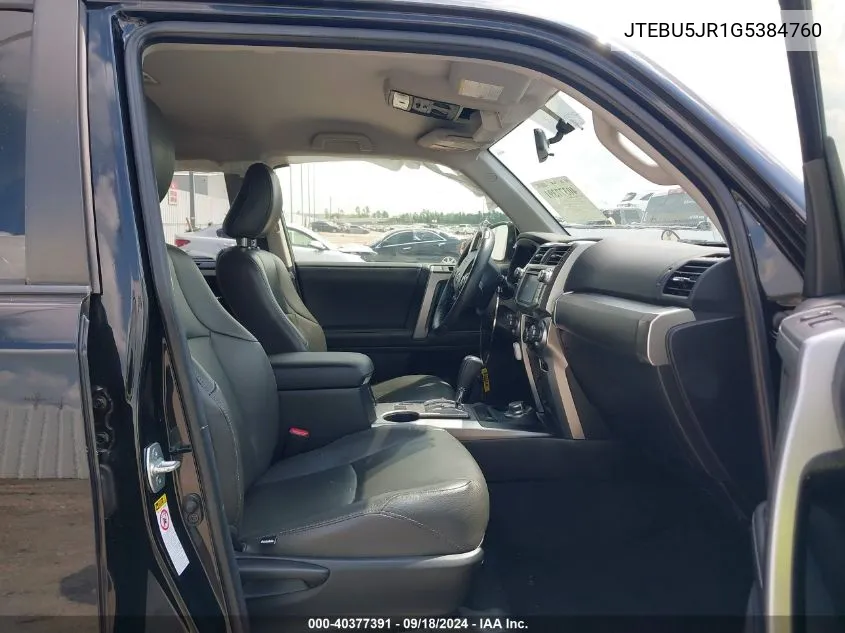 JTEBU5JR1G5384760 2016 Toyota 4Runner Sr5 Prem/Ltdl/Trail/Trd