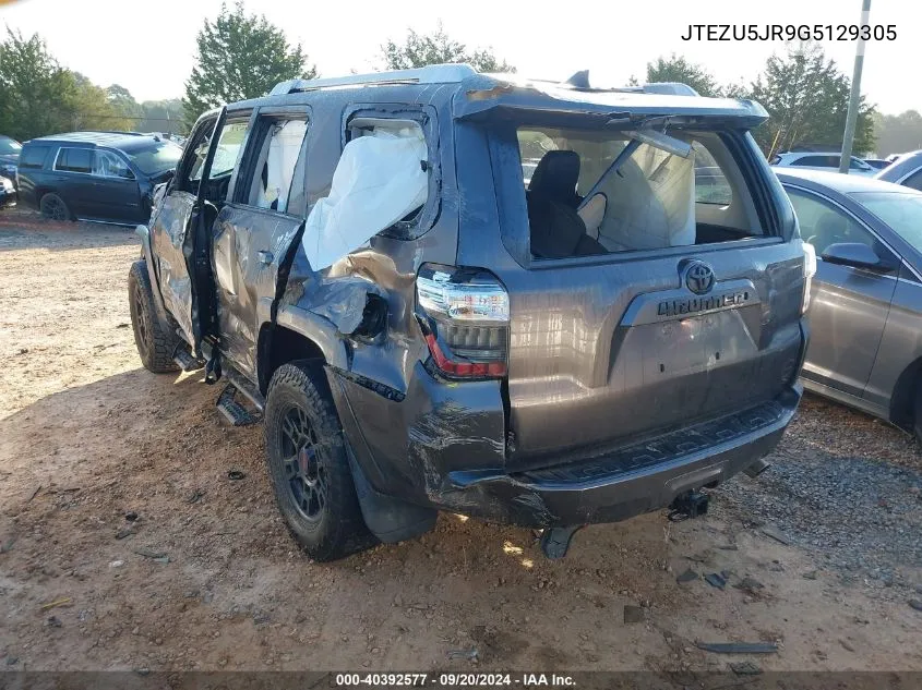 JTEZU5JR9G5129305 2016 Toyota 4Runner Sr5 Premium