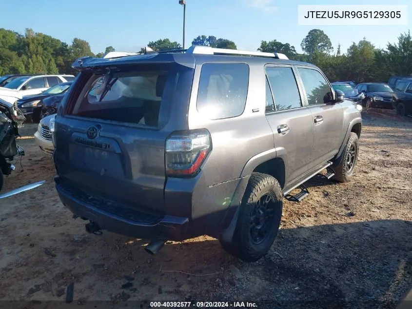 2016 Toyota 4Runner Sr5 Premium VIN: JTEZU5JR9G5129305 Lot: 40392577