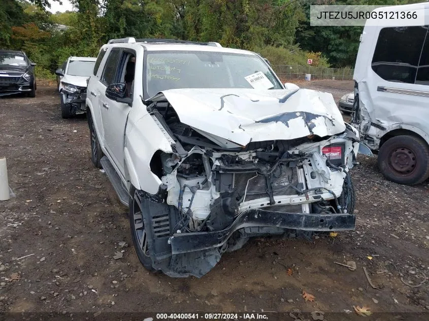 2016 Toyota 4Runner Limited VIN: JTEZU5JR0G5121366 Lot: 40400541