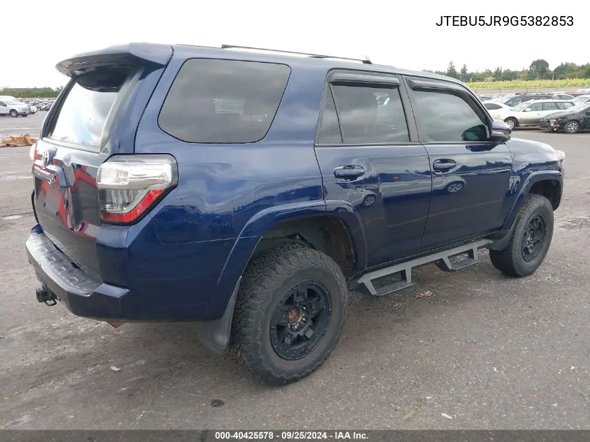 2016 Toyota 4Runner Sr5 Premium VIN: JTEBU5JR9G5382853 Lot: 40425578