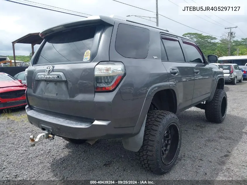 2016 Toyota 4Runner Sr5 VIN: JTEBU5JR4G5297127 Lot: 40439284