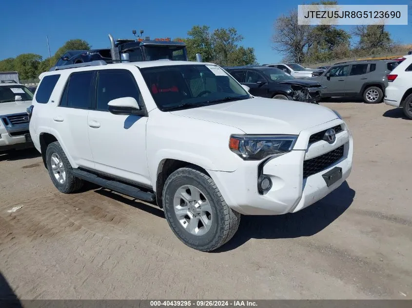 2016 Toyota 4Runner Sr5 VIN: JTEZU5JR8G5123690 Lot: 40439295