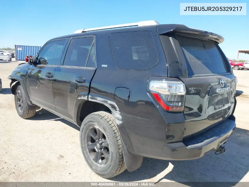 2016 Toyota 4Runner Sr5 Premium VIN: JTEBU5JR2G5329217 Lot: 40456961