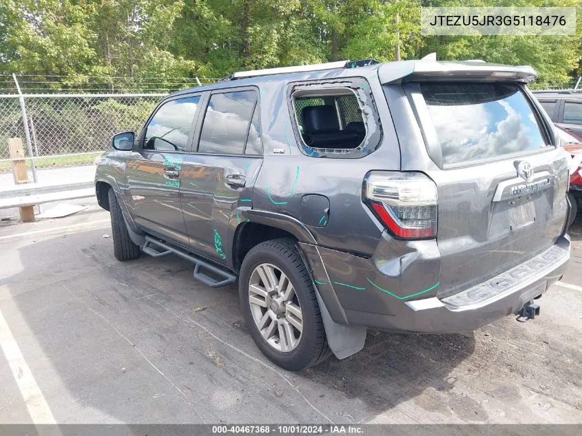 JTEZU5JR3G5118476 2016 Toyota 4Runner Sr5