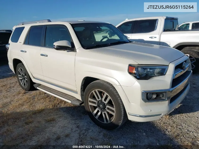 2016 Toyota 4Runner Limited VIN: JTEZU5JR6G5115264 Lot: 40474221