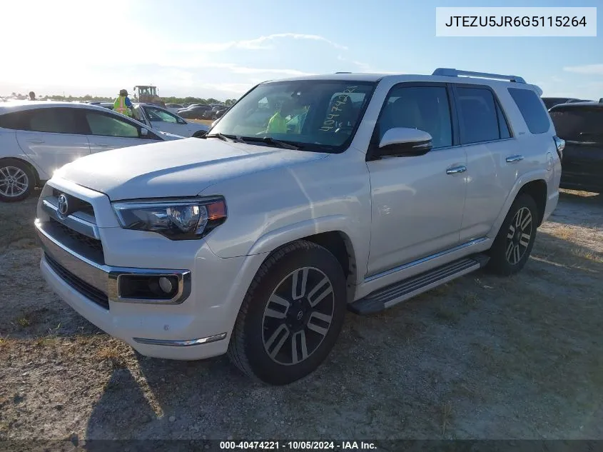 2016 Toyota 4Runner Limited VIN: JTEZU5JR6G5115264 Lot: 40474221