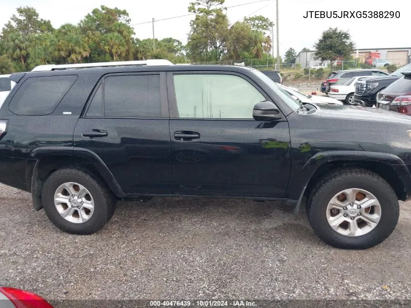 2016 Toyota 4Runner Sr5 Prem/Ltdl/Trail/Trd VIN: JTEBU5JRXG5388290 Lot: 40476439