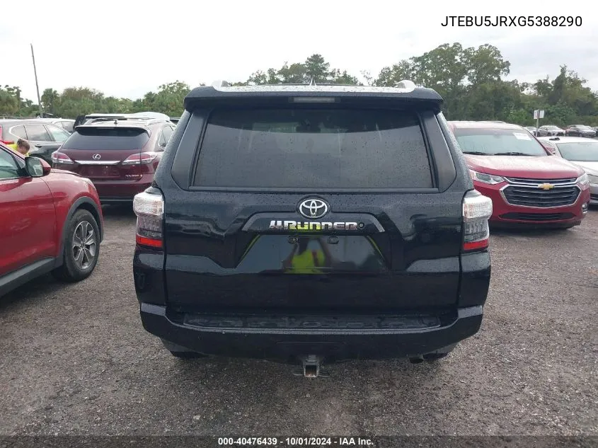 JTEBU5JRXG5388290 2016 Toyota 4Runner Sr5 Prem/Ltdl/Trail/Trd