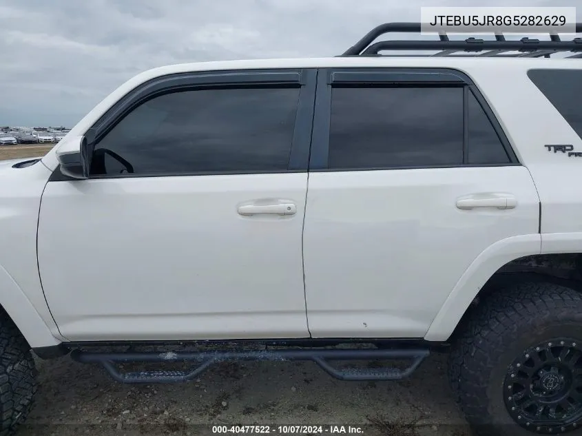 2016 Toyota 4Runner Sr5 Prem/Ltdl/Trail/Trd VIN: JTEBU5JR8G5282629 Lot: 40477522