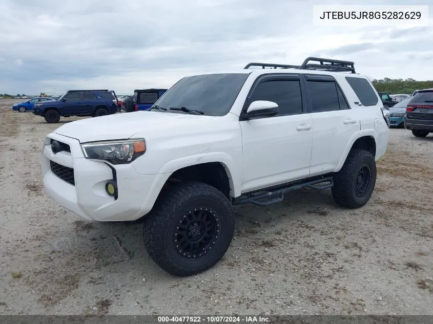 2016 Toyota 4Runner Sr5 Prem/Ltdl/Trail/Trd VIN: JTEBU5JR8G5282629 Lot: 40477522