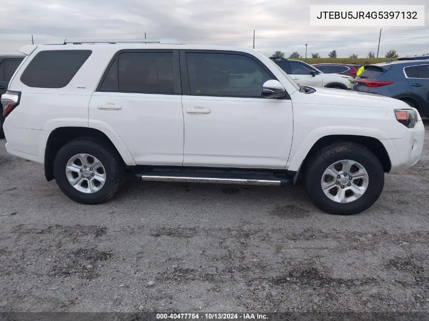 2016 Toyota 4Runner Sr5 Prem/Ltdl/Trail/Trd VIN: JTEBU5JR4G5397132 Lot: 40477754