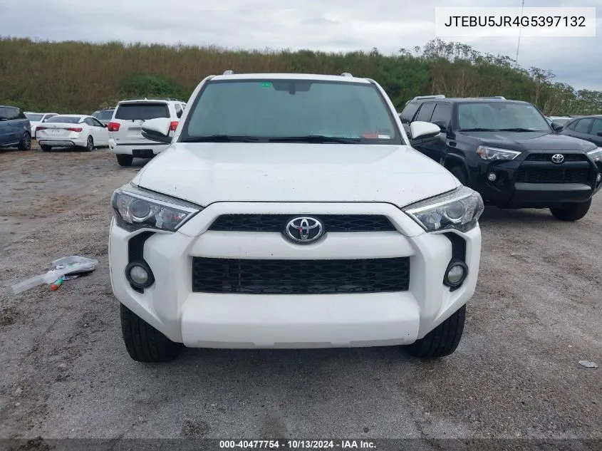 2016 Toyota 4Runner Sr5 Prem/Ltdl/Trail/Trd VIN: JTEBU5JR4G5397132 Lot: 40477754