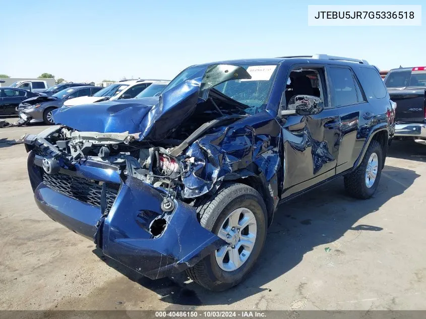 JTEBU5JR7G5336518 2016 Toyota 4Runner Sr5