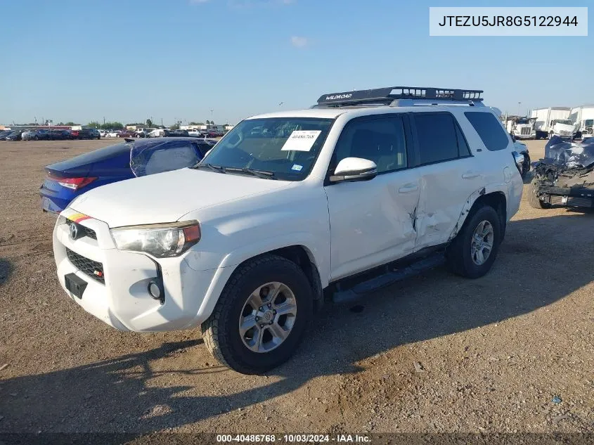 JTEZU5JR8G5122944 2016 Toyota 4Runner Sr5 Premium