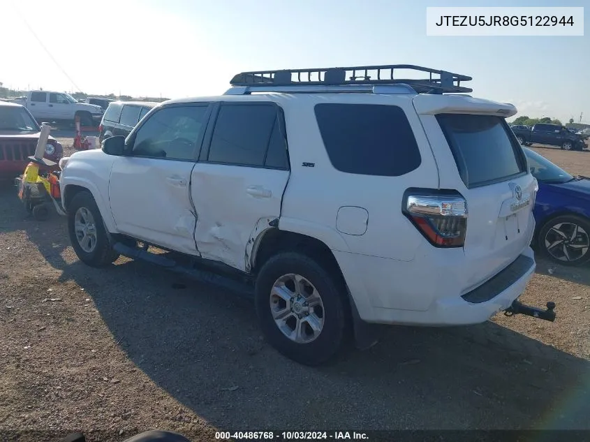 JTEZU5JR8G5122944 2016 Toyota 4Runner Sr5 Premium