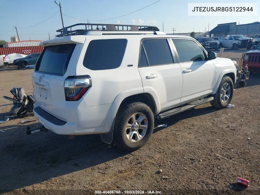 JTEZU5JR8G5122944 2016 Toyota 4Runner Sr5 Premium