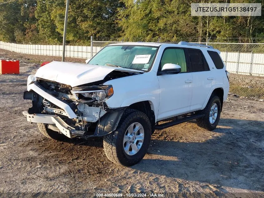 JTEZU5JR1G5138497 2016 Toyota 4Runner Sr5