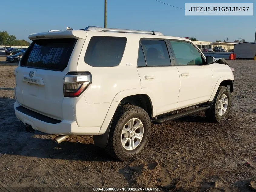 JTEZU5JR1G5138497 2016 Toyota 4Runner Sr5