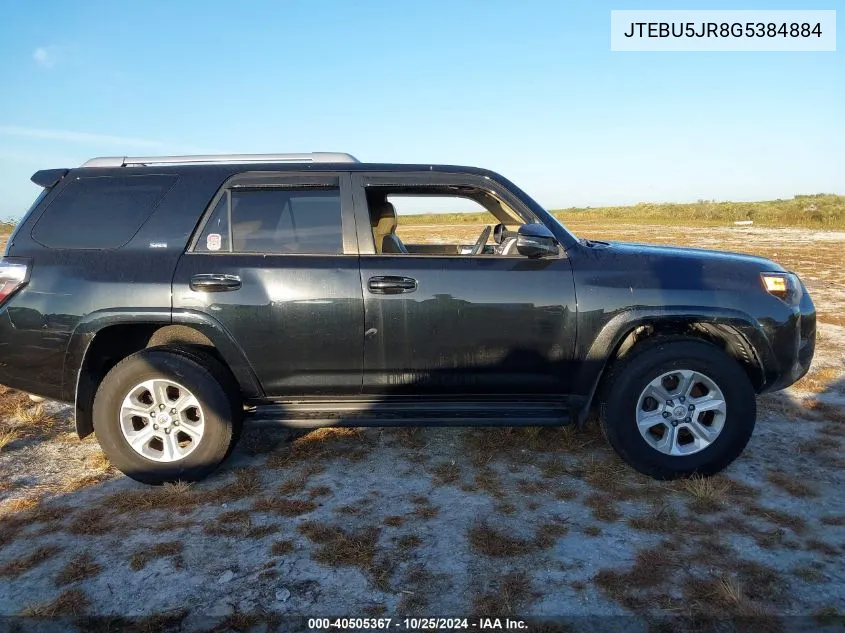 2016 Toyota 4Runner Sr5 Premium VIN: JTEBU5JR8G5384884 Lot: 40505367