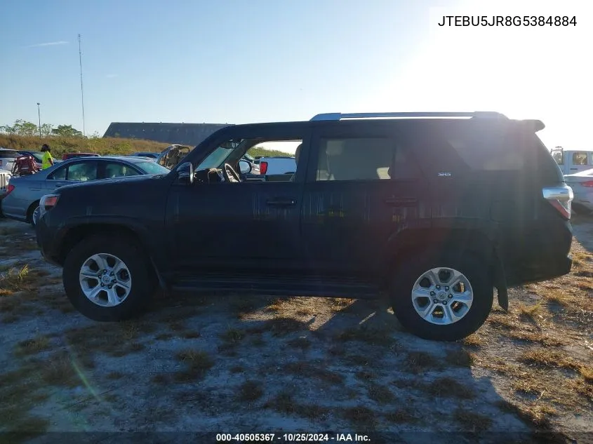 2016 Toyota 4Runner Sr5 Premium VIN: JTEBU5JR8G5384884 Lot: 40505367