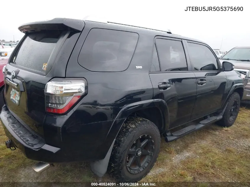 JTEBU5JR5G5375690 2016 Toyota 4Runner Sr5 Premium