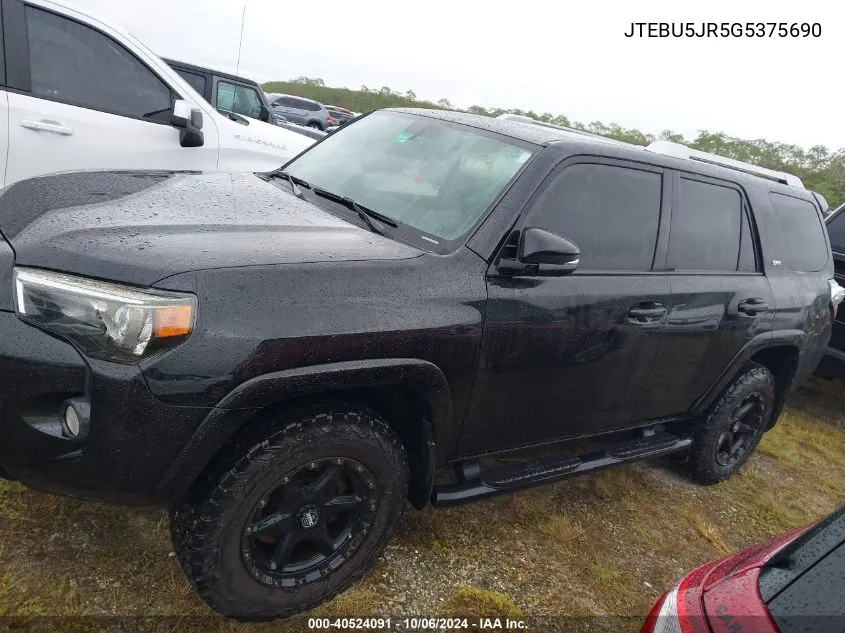 JTEBU5JR5G5375690 2016 Toyota 4Runner Sr5 Premium