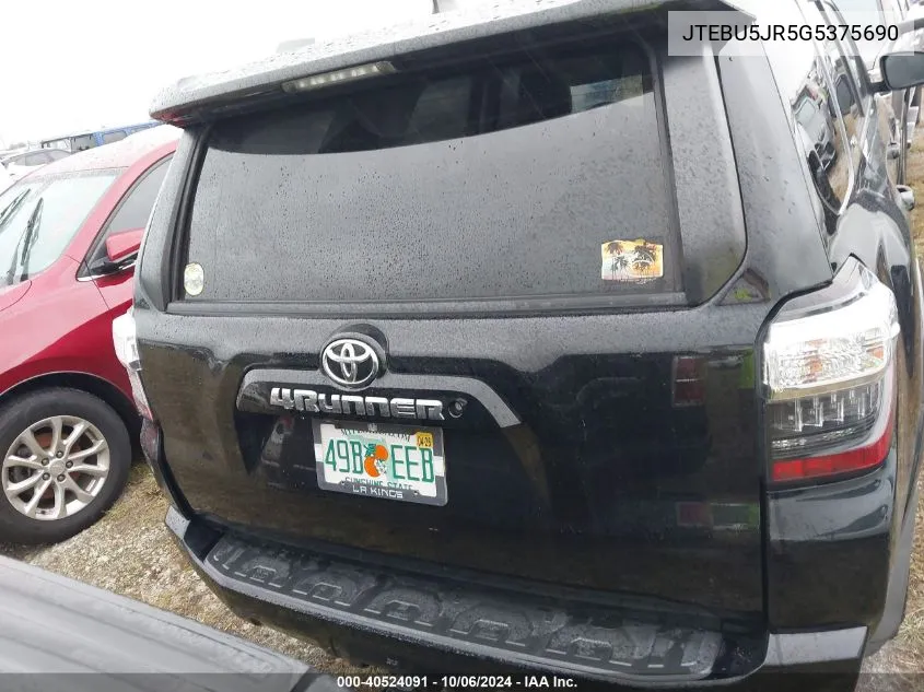 JTEBU5JR5G5375690 2016 Toyota 4Runner Sr5 Premium