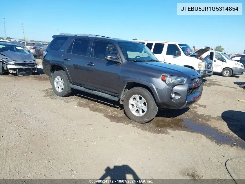 JTEBU5JR1G5314854 2016 Toyota 4Runner Sr5 Premium