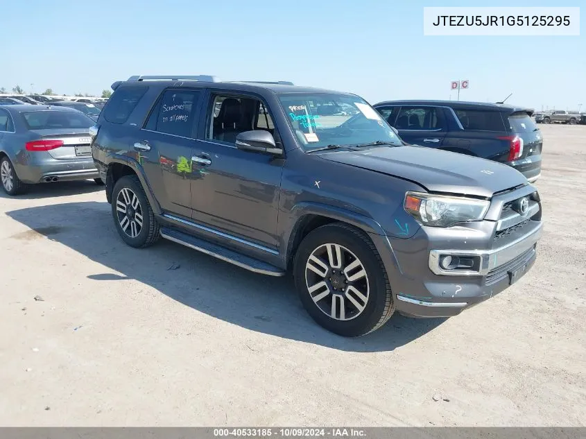 2016 Toyota 4Runner Limited VIN: JTEZU5JR1G5125295 Lot: 40533185