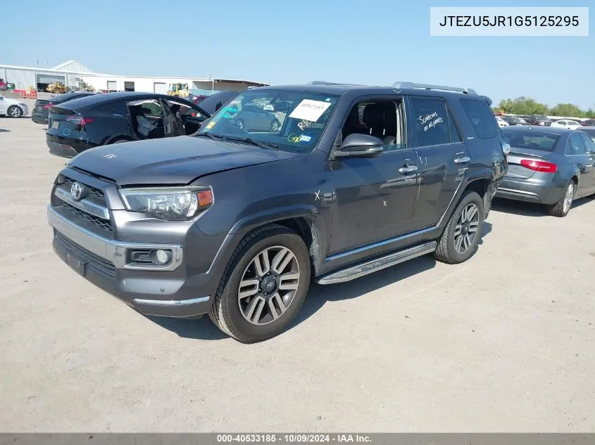 2016 Toyota 4Runner Limited VIN: JTEZU5JR1G5125295 Lot: 40533185