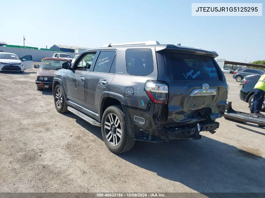 JTEZU5JR1G5125295 2016 Toyota 4Runner Limited