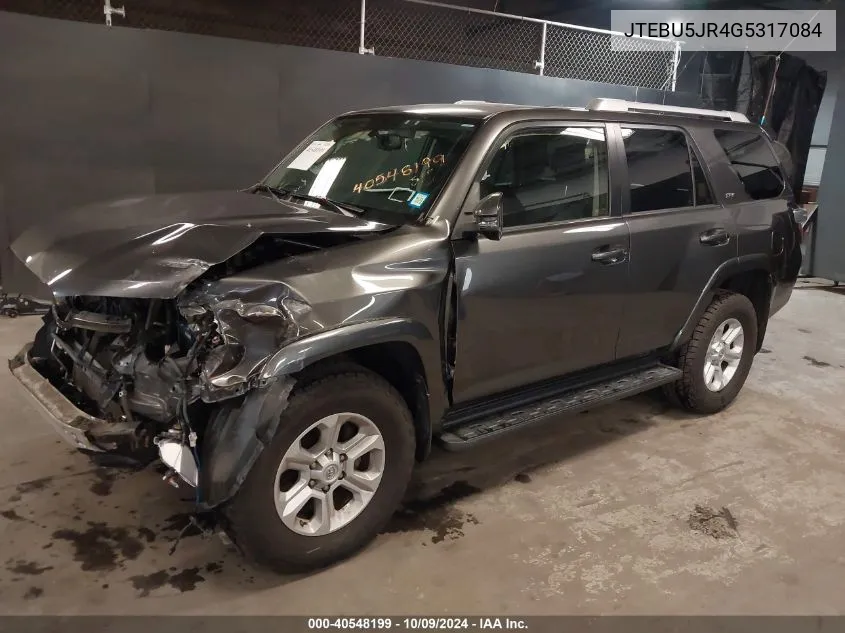 JTEBU5JR4G5317084 2016 Toyota 4Runner Sr5 Premium