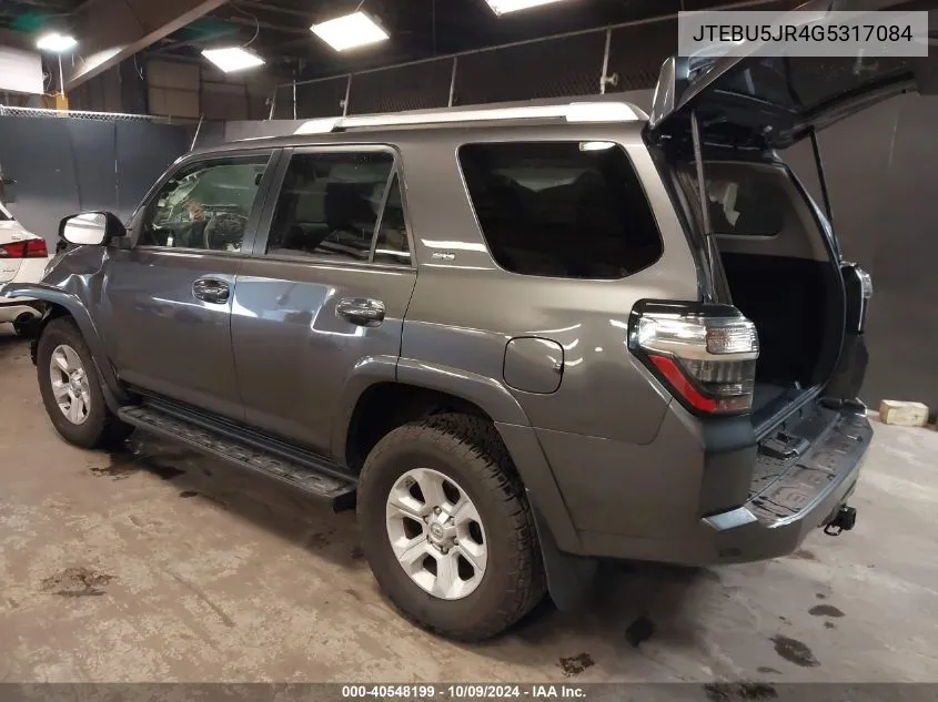 JTEBU5JR4G5317084 2016 Toyota 4Runner Sr5 Premium