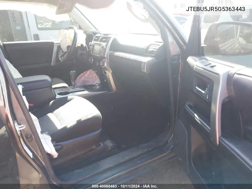 JTEBU5JR5G5363443 2016 Toyota 4Runner Sr5