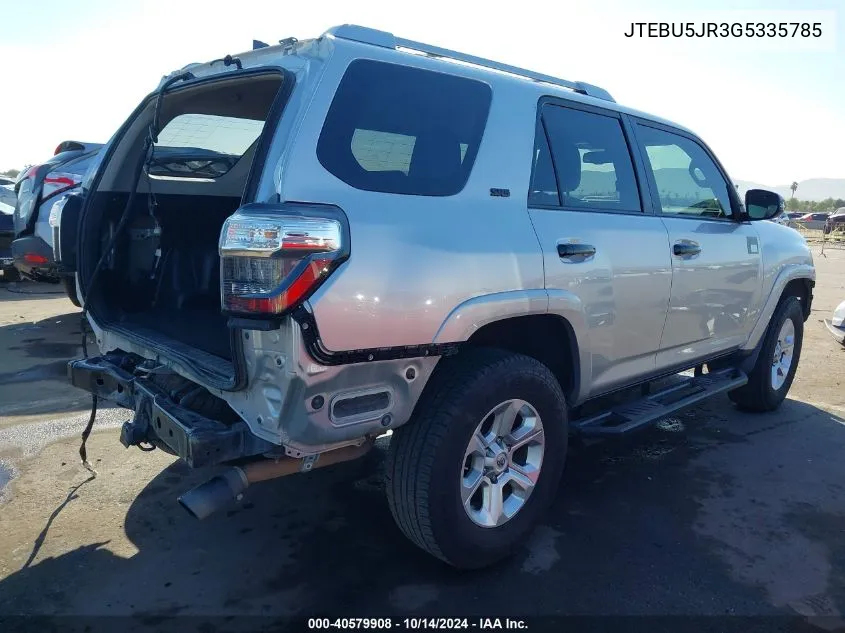 JTEBU5JR3G5335785 2016 Toyota 4Runner Sr5 Premium