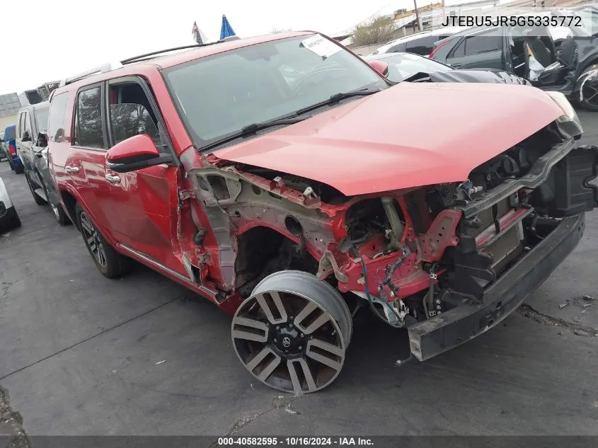 JTEBU5JR5G5335772 2016 Toyota 4Runner Limited