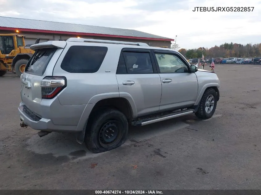 2016 Toyota 4Runner Sr5 Prem/Ltdl/Trail/Trd VIN: JTEBU5JRXG5282857 Lot: 40674274