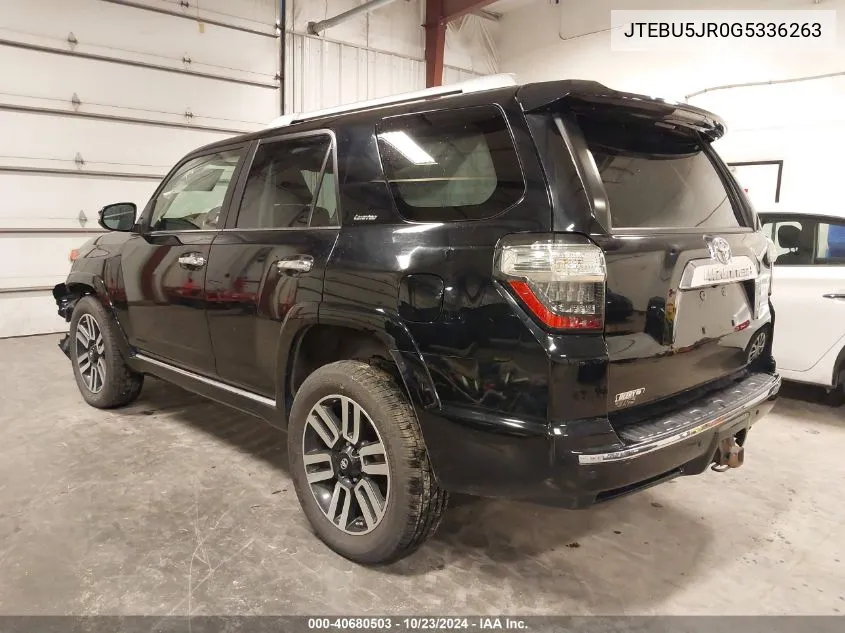 2016 Toyota 4Runner Sr5 VIN: JTEBU5JR0G5336263 Lot: 40680503