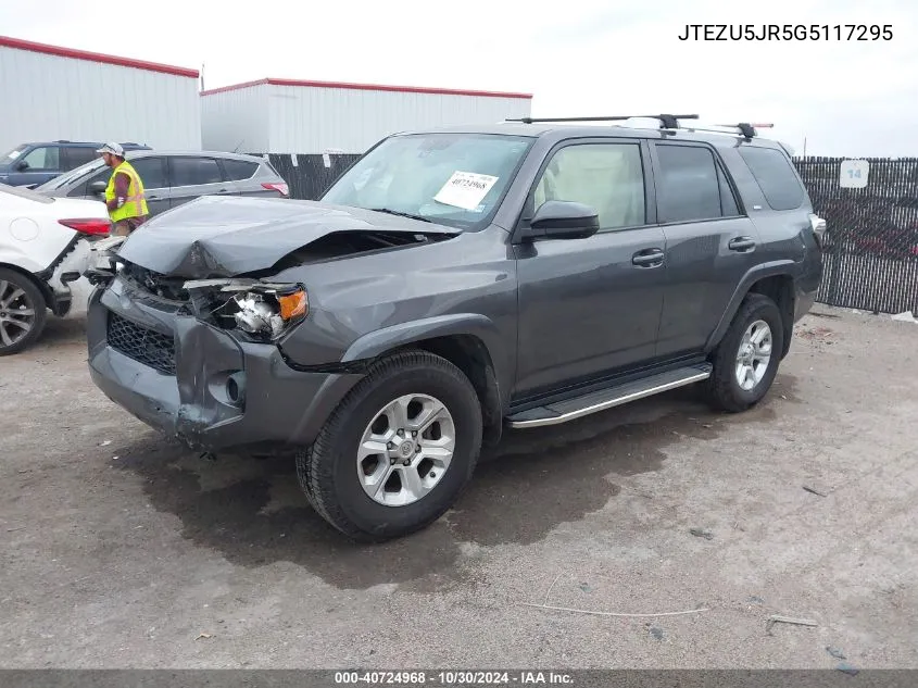 2016 Toyota 4Runner Sr5 VIN: JTEZU5JR5G5117295 Lot: 40724968